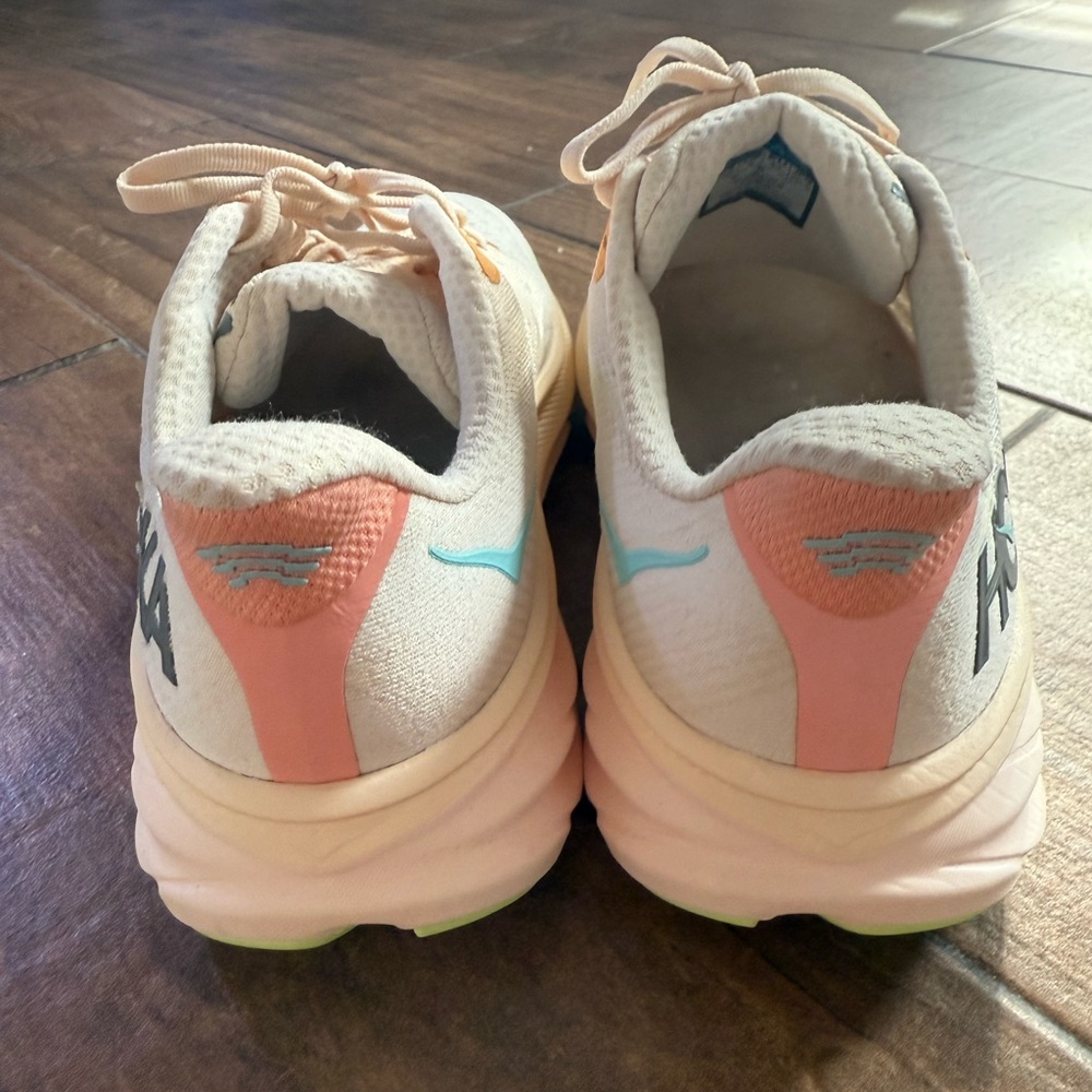Hoka Cream and Yellow Athletic Shoes - Picture 4 of 6